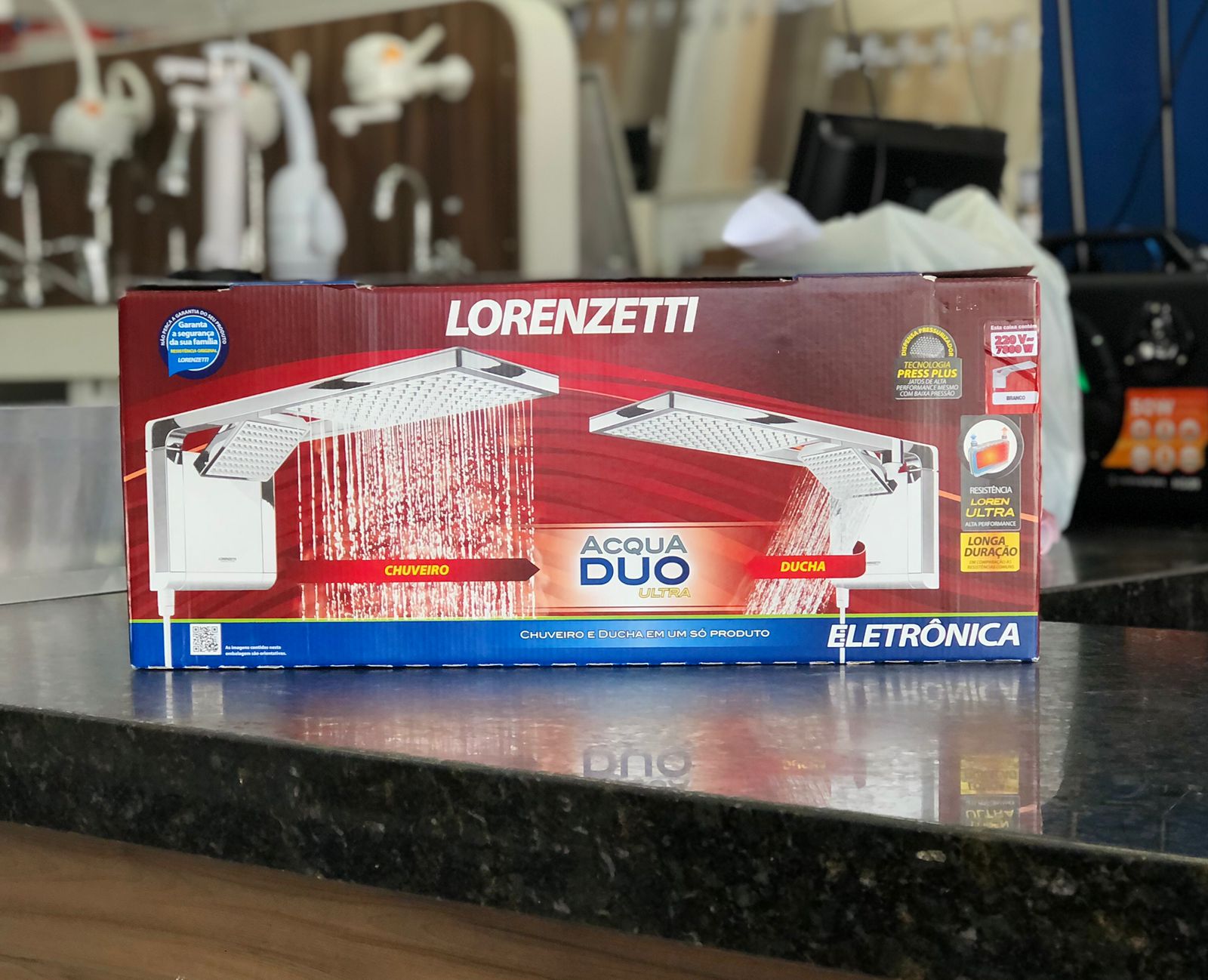 Ducha Acqua Duo Ultra Eletrônica Branco 7800W - LORENZETTI 220V