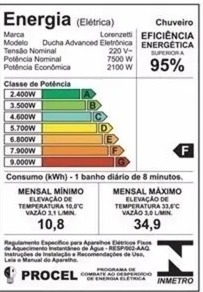 Ducha Advanced Eletrônica - Lorenzetti 220V - Imagem 4