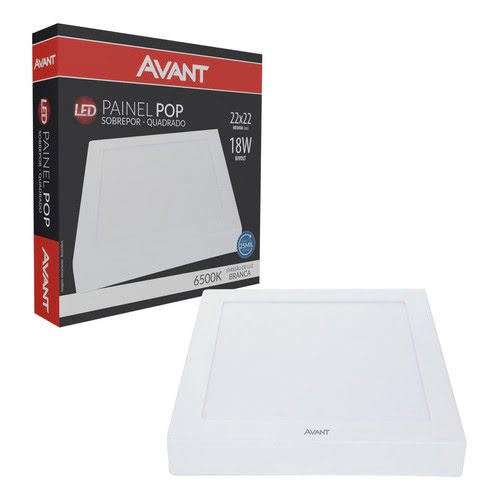 Avant Painel Pop Sobrepor Quadrado 22x22cm 6500K
