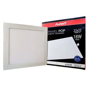 Avant Painel Pop Embutir Quadrado 22x22cm 18W 6500K