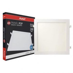 Avant Painel Pop Embutir Quadrado 30x30cm 24W 6500K