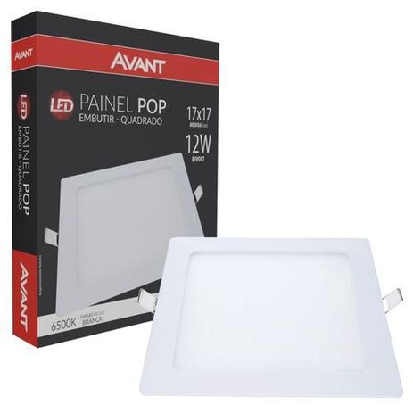 Avant Painel Pop de Embutir Quadrado 17x17cm 12W 300K