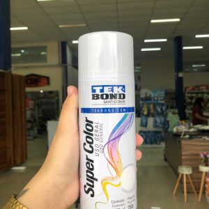 Tinta Spray Super Color Branco Fosco - Tek Bond