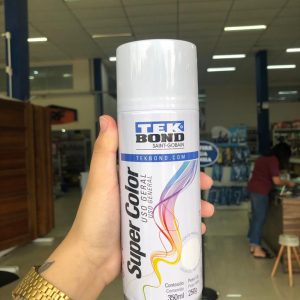 Tinta Spray Super Color Branco Brilhante - Tek Bond