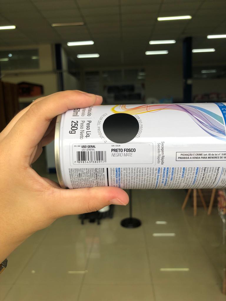 Tinta Spray Super Color Preto Fosco - Tek Bond - Imagem 2