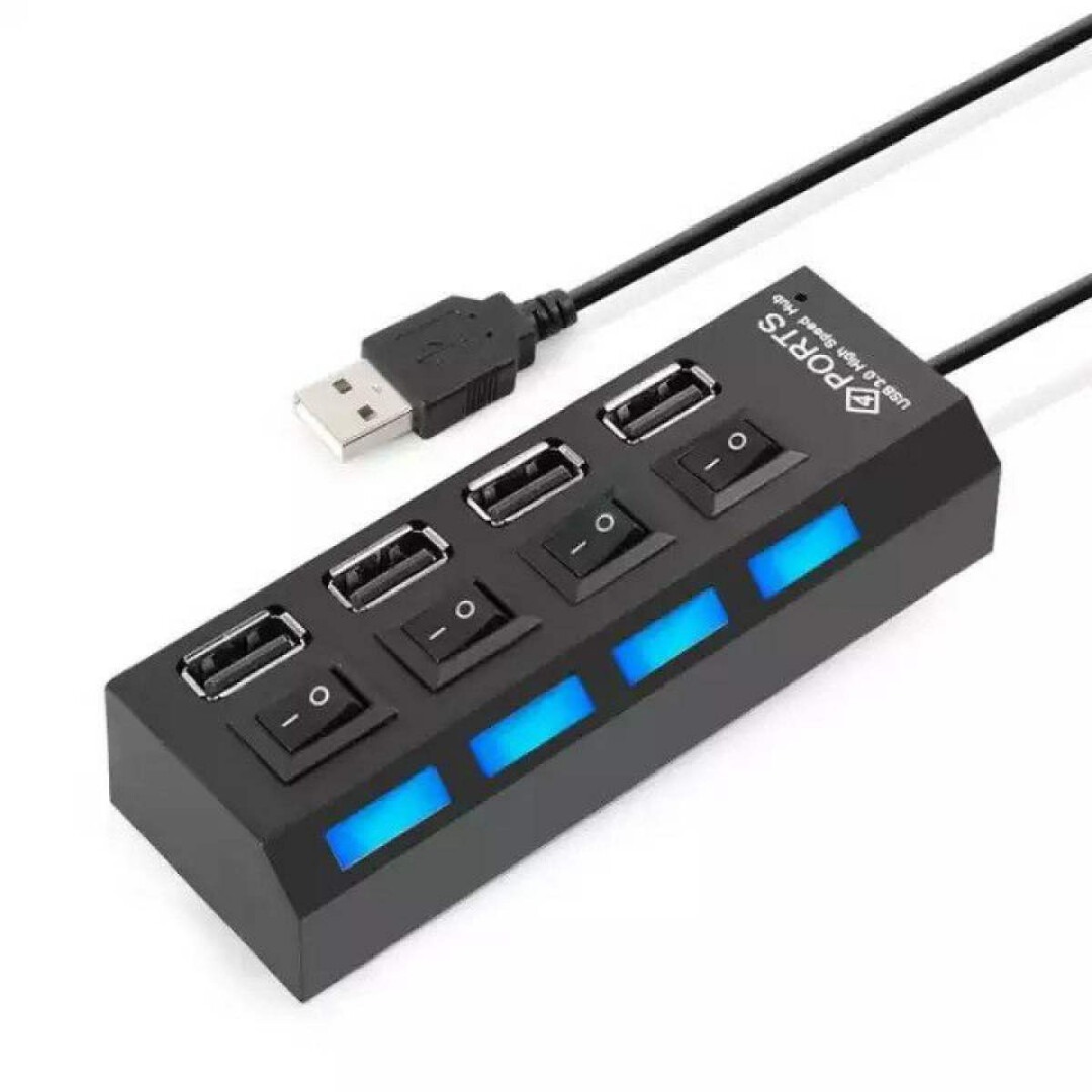 Hub Extensor 4 Portas USB 2.0 Com Interruptor Lehmox - Imagem 2