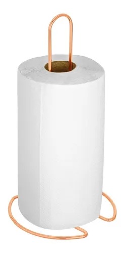 Porta Rolo Papel Toalha Vertical Rose Gold Passerini - Ze Melo