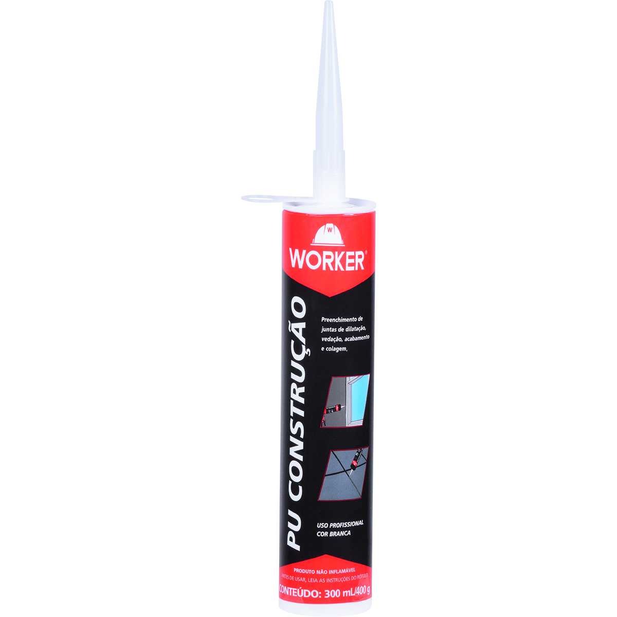 Adesivo Selante PU Construção 400g Branco Worker