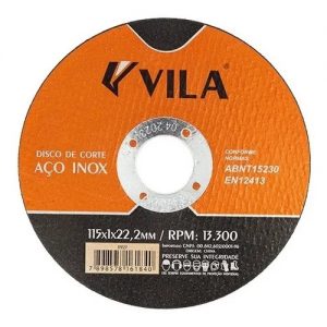 Disco De Corte Aço Inox 115mm Vila