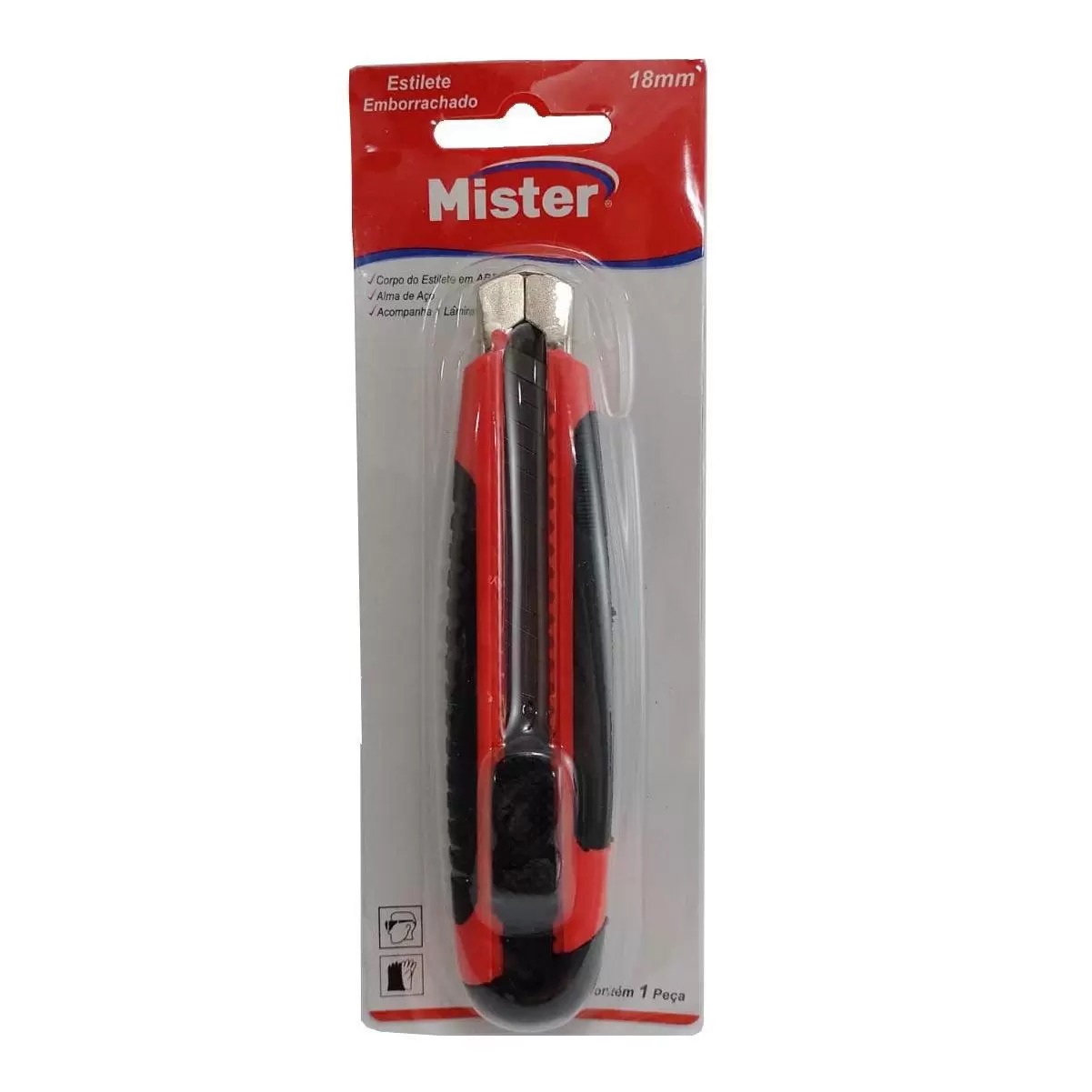 Estilete Emborrachado 18mm Mister