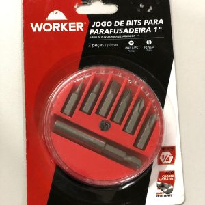 Jogo De Bits para Parafusadeira 7 Peças Worker