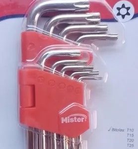 Jogo De Chave Torx Aço Carbono 9 Peças Mister