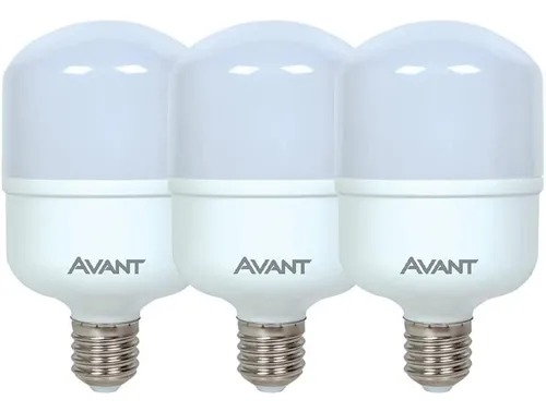 Kit Com 3 Lâmpadas Bulbo HP Led 20W 6500k Luz Branca Avant - Imagem 2