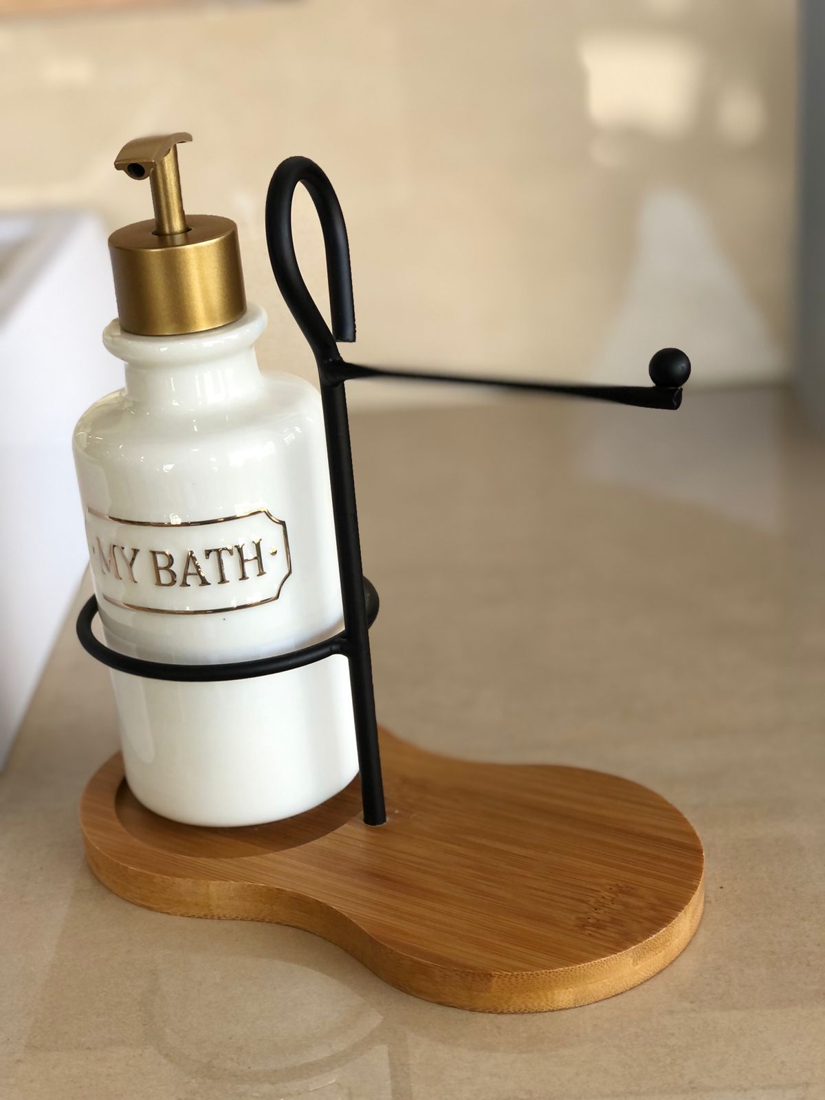 Kit Para Banheiro De Cerâmica My Bath Com Suporte Toalha - Imagem 3