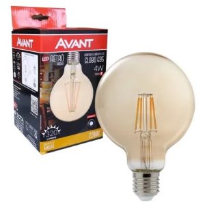 Lâmpada Avant Retrô Âmbar Globo G95 4W 2200K