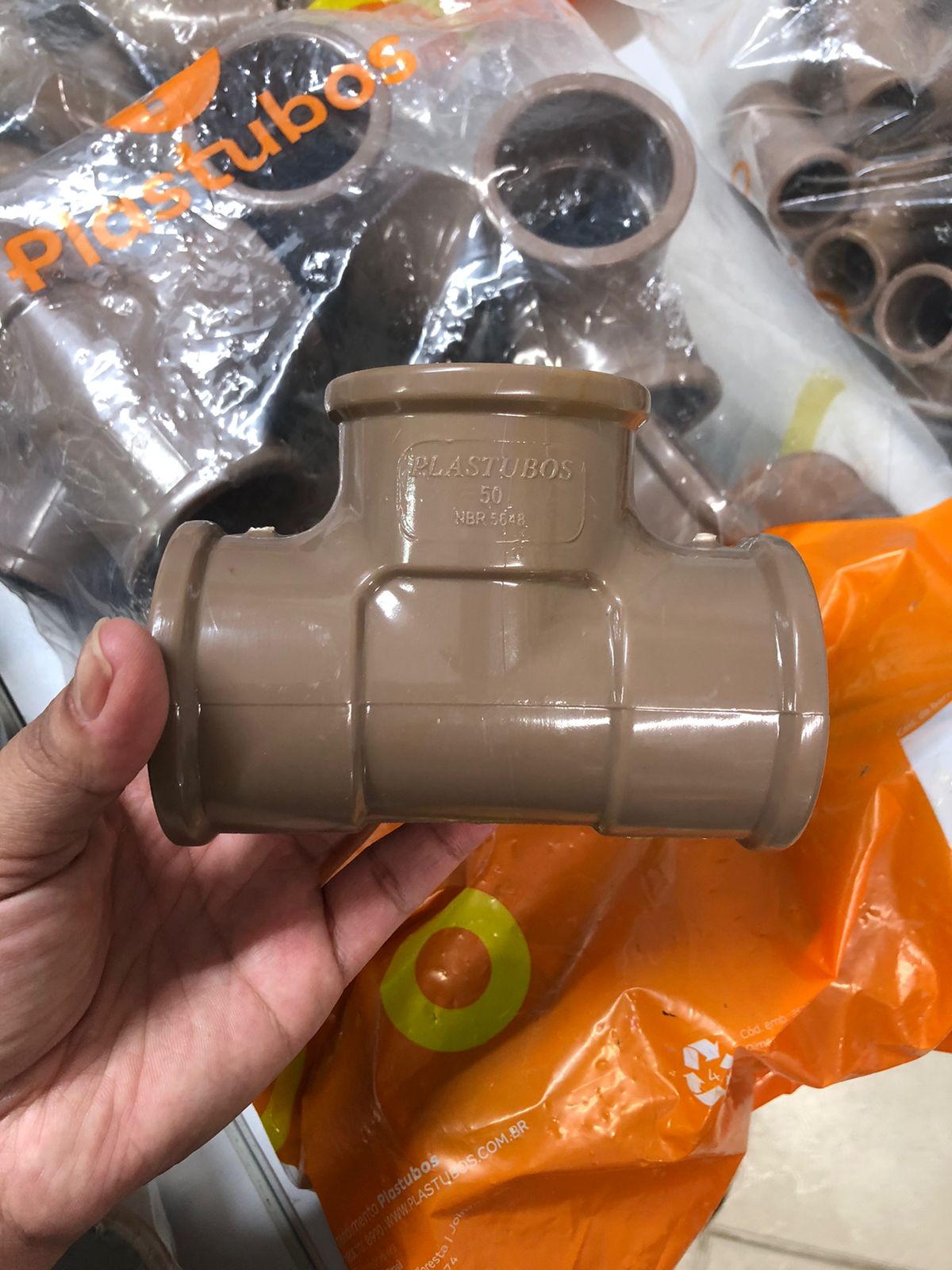 TE Soldável Pvc 50mm Plastubos Pacote Com 10 Unidades - Ze Melo