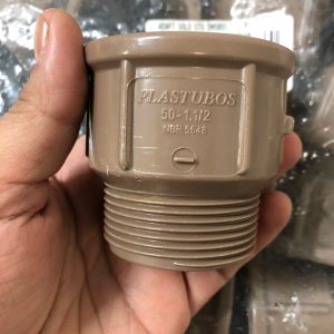 Adaptador Soldável Curto Pvc 50mm X 1.1/2 Plastubos Pacote Com 25 Unidades
