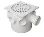 Caixa Sifonada Quadrada Com 7 Entradas Plastubos 150x150x50