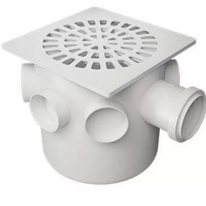 Caixa Sifonada Quadrada Com 7 Entradas Plastubos 150x150x50
