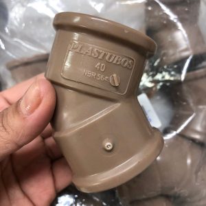 Joelho 45° Soldável Pvc 40mm Plastubos Pacote Com 10 Unidades