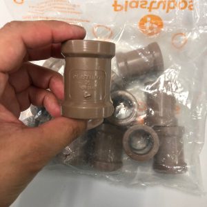 Luva De Correr Soldável Pvc 25mm Plastubos Pacote Com 12 Unidades