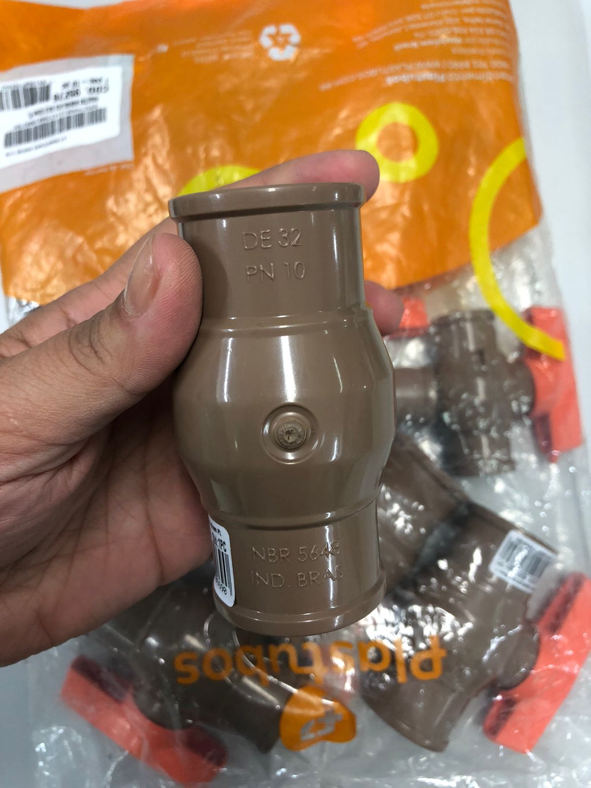 Registro Soldável Pvc 32mm Plastubos Pacote Com 10 Unidades