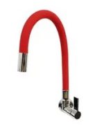 Torneira Para Parede Color Flexível Vermelho/Cromado  – LG Metais
