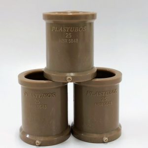 Luva Soldável Pvc 25mm Plastubos Pacote Com 50 Unidades