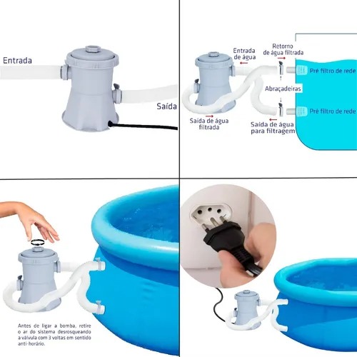 Bomba Filtrante Piscina 1.250l/h 220V - Imagem 3