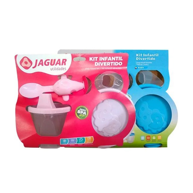 Kit Infantil Papinha Divertido Rosa