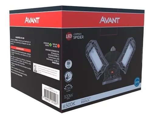 Lâmpada Led Spider E27 6500k 100w Bivolt Branco Frio Avant