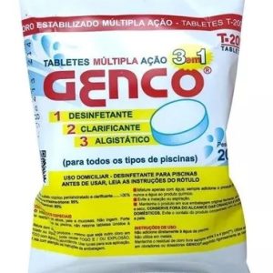 Tablete Cloro 200g Multipla Ação 3 Em 1 - Quibenne/Genco