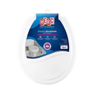 Tampa Assento Sanitário Almofadado Branco Encaixe Universal Herc