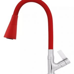 Torneira Para Bancada Color Cone Flexível Vermelha- LG Metais