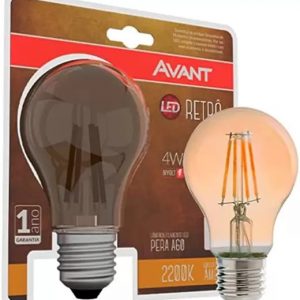 Avant Lâmpada Pera Retrô Filamento A60 LED 4W 2200K Bivolt