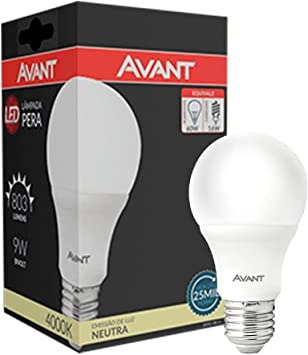 Avant Lâmpada de Led 9w 4000k Luz Neutra
