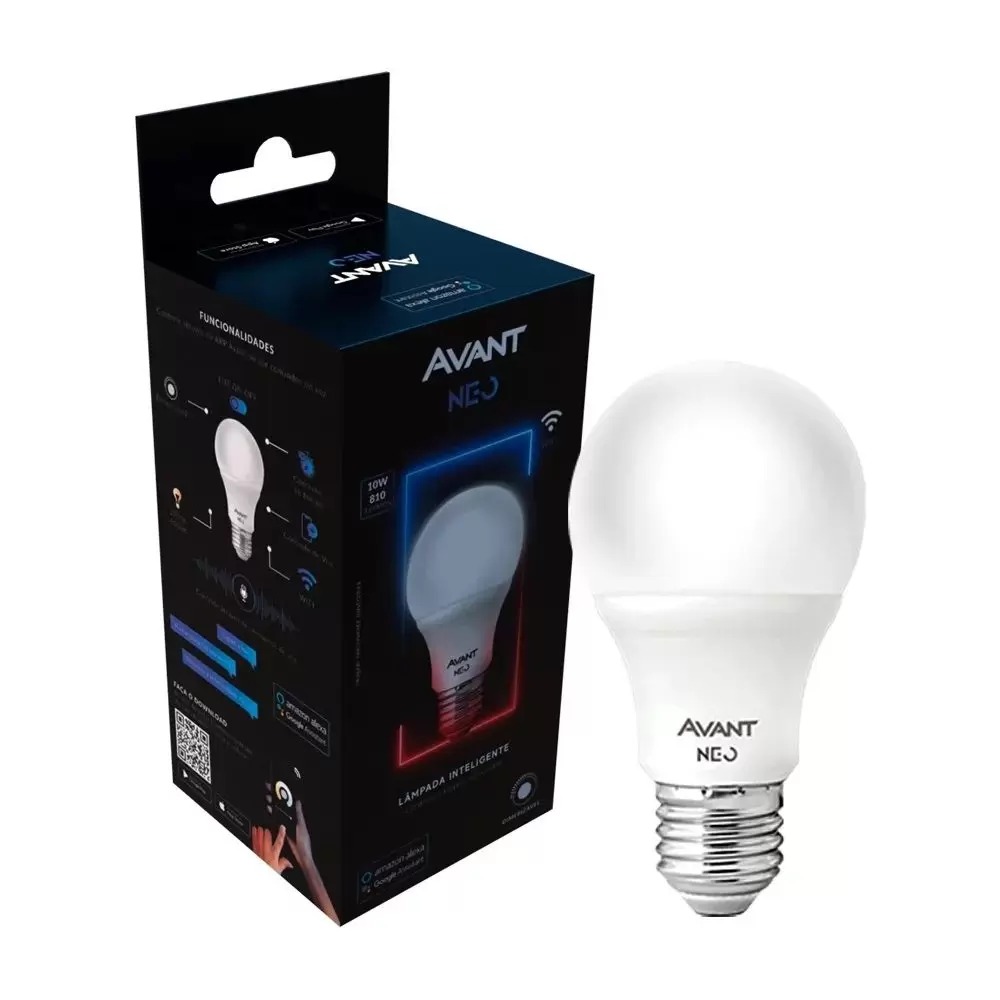 Avant Neo Lâmpada Led Inteligente Wifi 10W Pera Bivolt