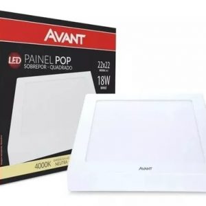 Avant Painel Led Quadrado Sobrepor 22x22cm 18w Neutro 4000k