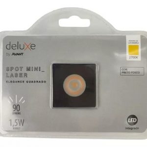 Avant Spot Mini Laser Elegance Quadrado Preto 1,5W 2700K