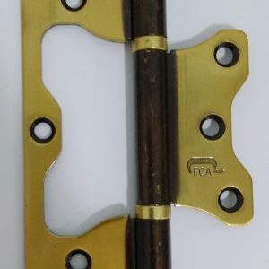 Dobradiça Ferca Sobrepor Ferro Latonado Oxidado 3"x 4" Cartela C/3 Pçs
