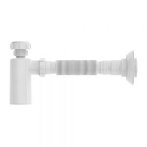 Sifão Tubo Extensivo Universal Branco Com Copo Blukit