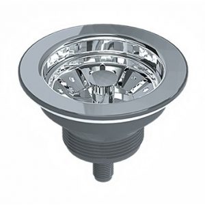 Válvula de Escoamento Para Pia Americana Com Aba Inox 3.1/2 x 1.1/2 Blukit