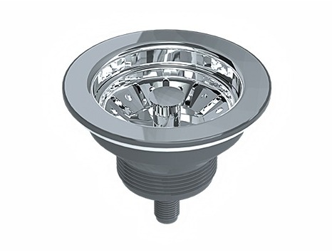 Válvula de Escoamento Para Pia Americana Com Aba Inox 3.1/2 x 1.1/2 Blukit