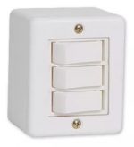 Conjunto 3 Interruptores Simples Sobrepor 6A 250V Ilumi Box