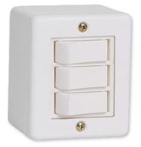 Conjunto 3 Interruptores Simples Sobrepor 6A 250V Ilumi Box
