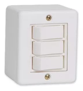Conjunto 3 Interruptores Simples Sobrepor 6A 250V Ilumi Box