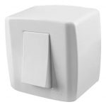 Conjunto Interruptor Simples sobrepor 10A 250V Slim Box Ilumi