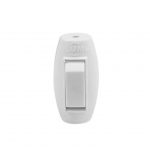 Interruptor Elétrico Meio Cordão Simples (Pera) 6A 250V Branco Ilumi