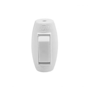Interruptor Elétrico Meio Cordão Simples (Pera) 6A 250V Branco Ilumi