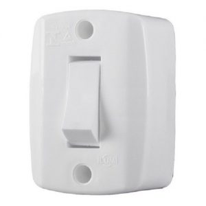 Interruptor de Sobrepor Retangular 6A 250V Ilumi